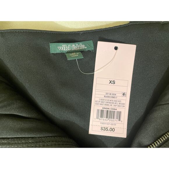 Wild Fable Women's Size XS Faux Leather Full Zip Dress Sleeveless Black NWT - Picture 3 of 7